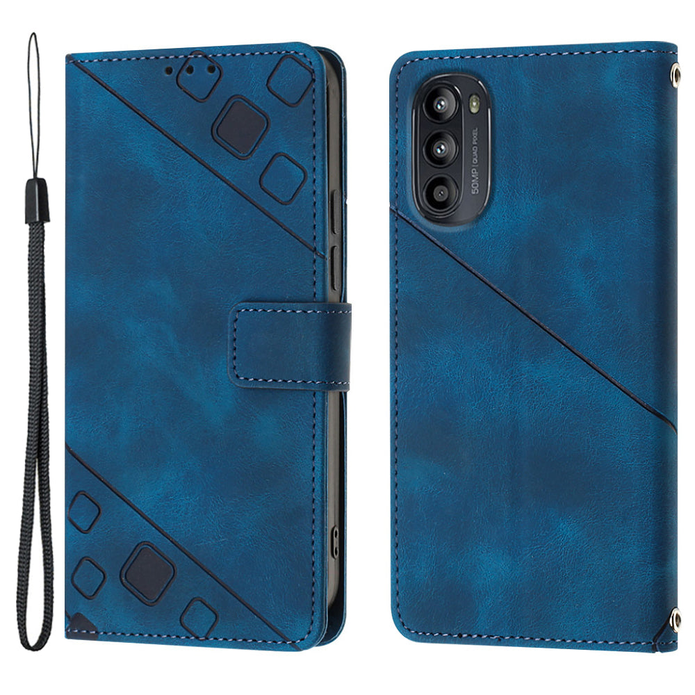 PT005 YB Imprinting Series-6 Phone Case for Motorola Moto G52 4G G82 5G Wallet Stand Skin Touch PU Leather Cover PT005 YB Imprinting Series-6 Phone Case for Motorola Moto G52 4G G82 5G Wallet Stand Skin Touch PU Leather Cover
